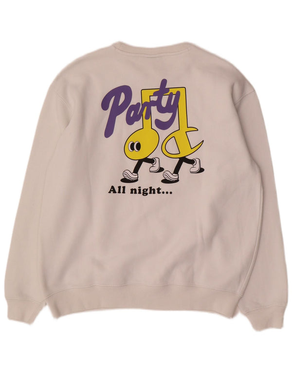 Champion Boys Grafisk Sweatshirt Jumper 15-16 år 2XL Hvid Bomuld
