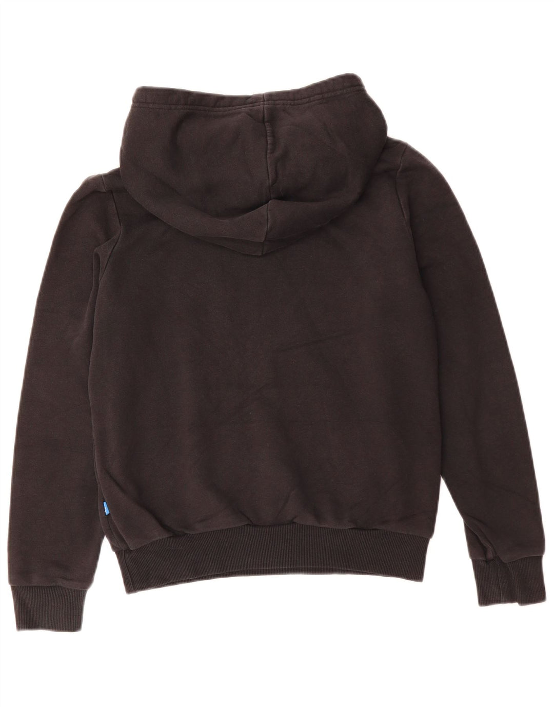ADIDAS grafisk oversize hættetrøje til kvinder UK 10 Lille sort polyester