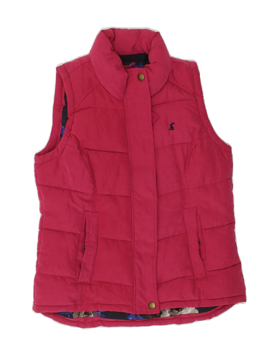 JOULES Womens Padded Gilet UK 8 Small Pink Cotton Vintage Joules and Second-Hand Joules from Messina Hembry 