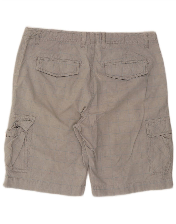 Woolrich Herre Cargo Shorts W34 Large Grey Check