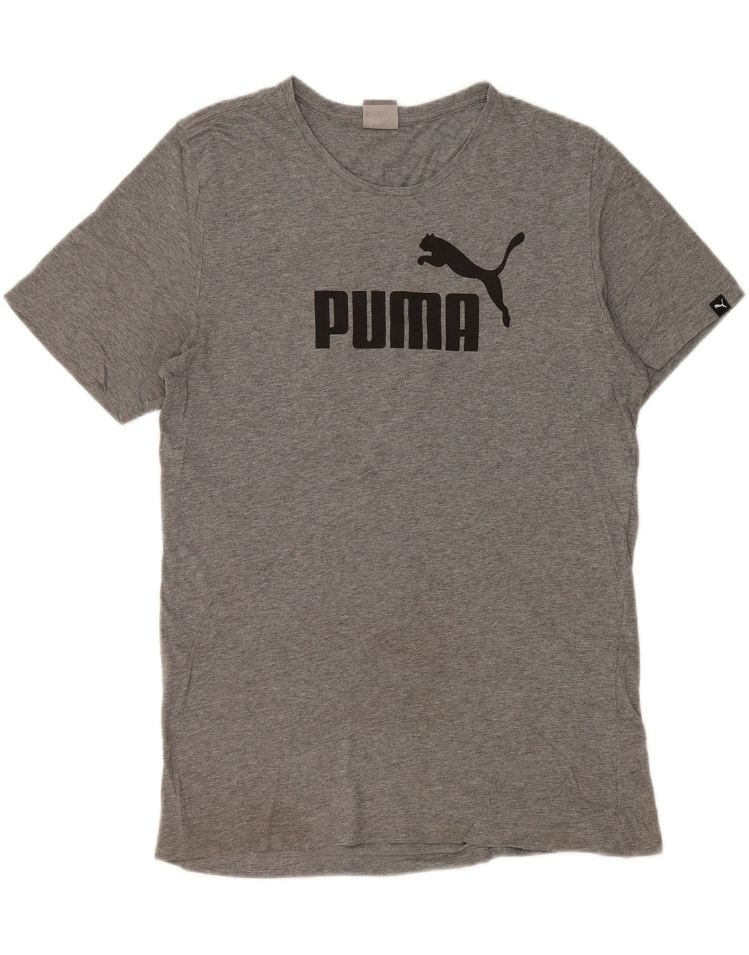 PUMA Mens Graphic T-Shirt Top Medium Grey Cotton