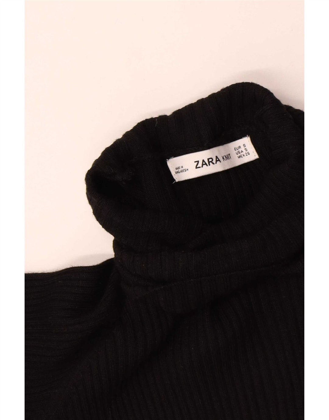 Zara Dame Maxi Jumper Kjole UK 8 Lille Sort