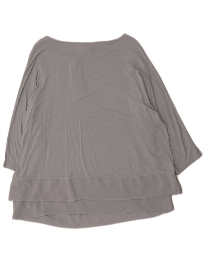 Phase Eight Dame 3/4-ærmet bluse Top UK 16 Large Blue Viscose