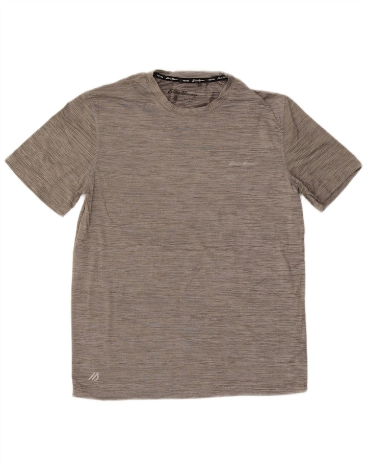 EDDIE BAUER Herre T-Shirt Top Lille Grå Flecked