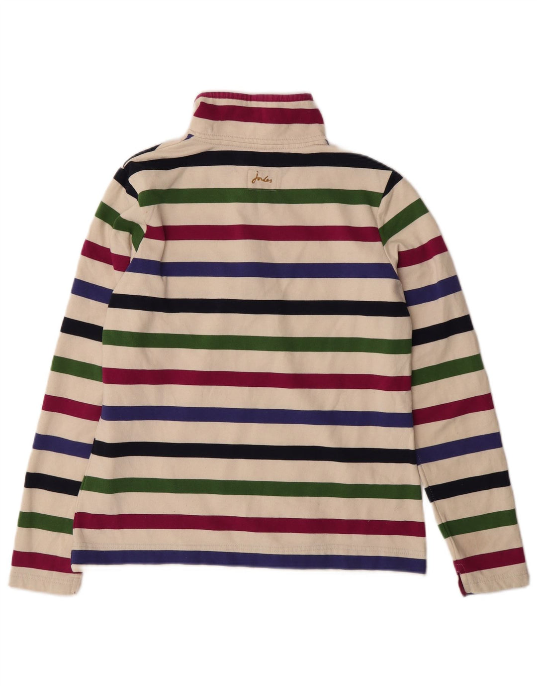 JOULES Dame Sweatshirt Jumper UK 12 Medium Flerfarvet Stribet