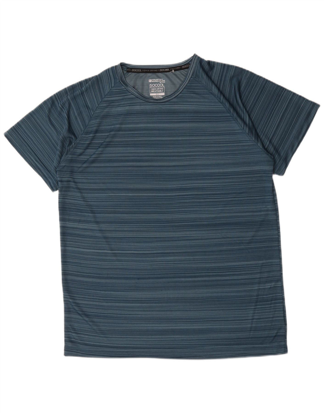 Mountain Warehouse Herre T-Shirt Top XL Blå Stribet
