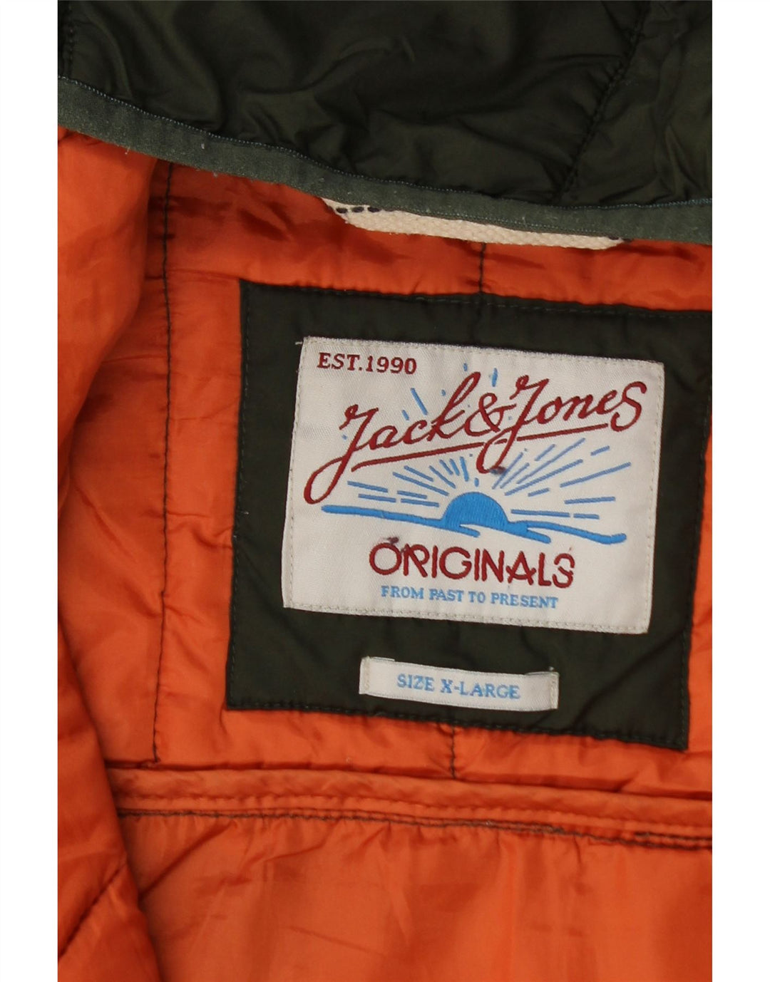 Jack & Jones Herre hættepolstret jakke UK 42 XL Grøn Polyester