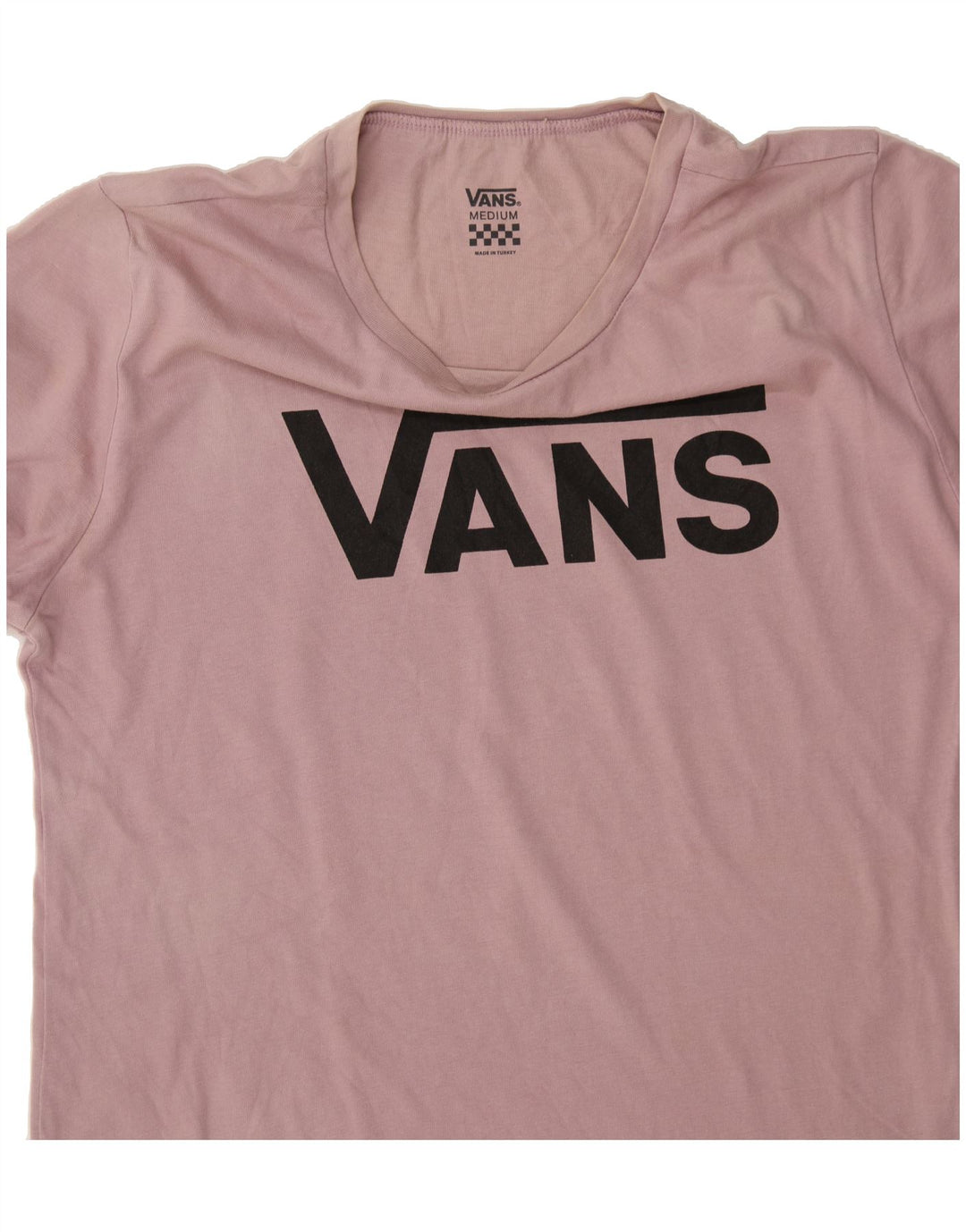 VANS Womens Graphic T-Shirt Top UK 12 Medium Pink Cotton Vintage Vans and Second-Hand Vans from Messina Hembry 