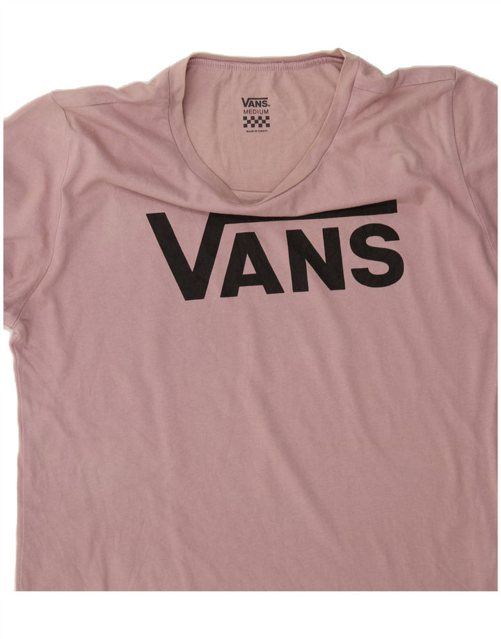 VANS Womens Graphic T-Shirt Top UK 12 Medium Pink Cotton Vintage Vans and Second-Hand Vans from Messina Hembry 