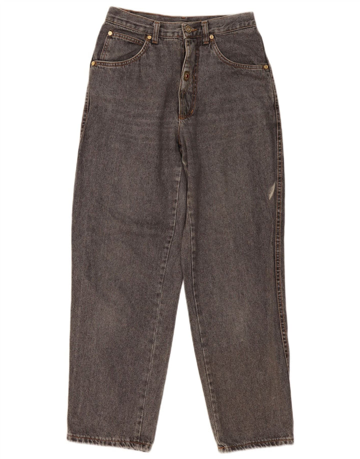 Vintage kvinders højtaljede koniske jeans IT 46 Large W28 L29 Grå bomuld