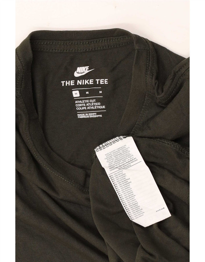 Nike T-shirt med atletisk snit til mænd, mellemgrøn bomuld