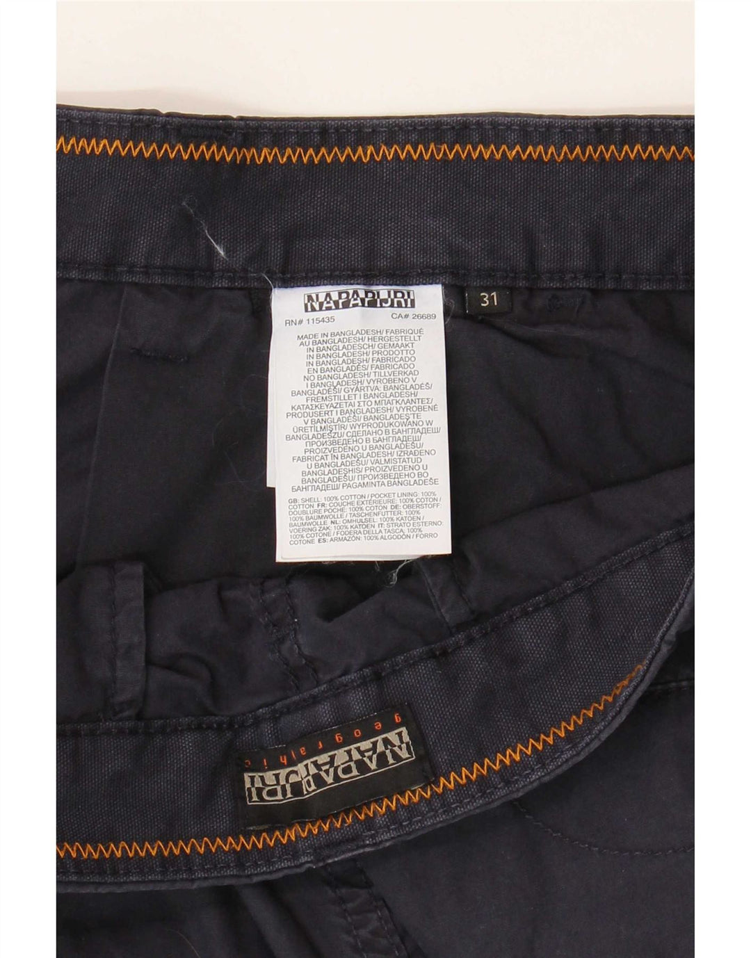 Napapijri Chino Shorts til mænd W31 Mellem marineblå bomuld