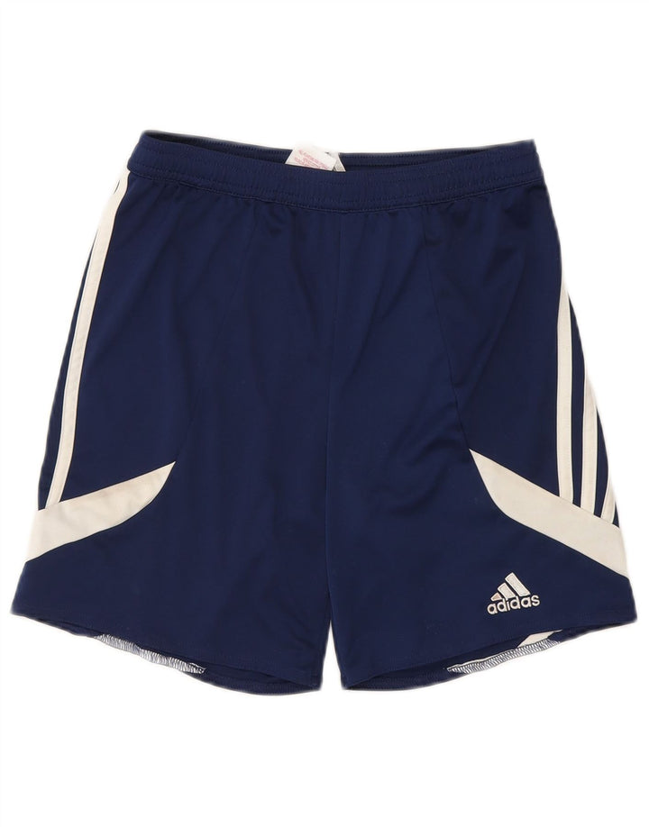 ADIDAS Boys Climalite Sportshorts 11-12 år Large Navy Blue