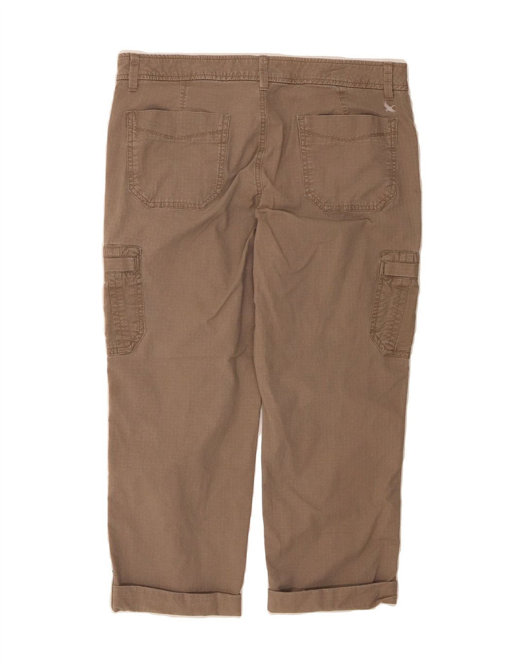 EDDIE BAUER Womens Straight Cropped Trousers US 12 Large W34 L23 Grey Vintage Eddie Bauer and Second-Hand Eddie Bauer from Messina Hembry 