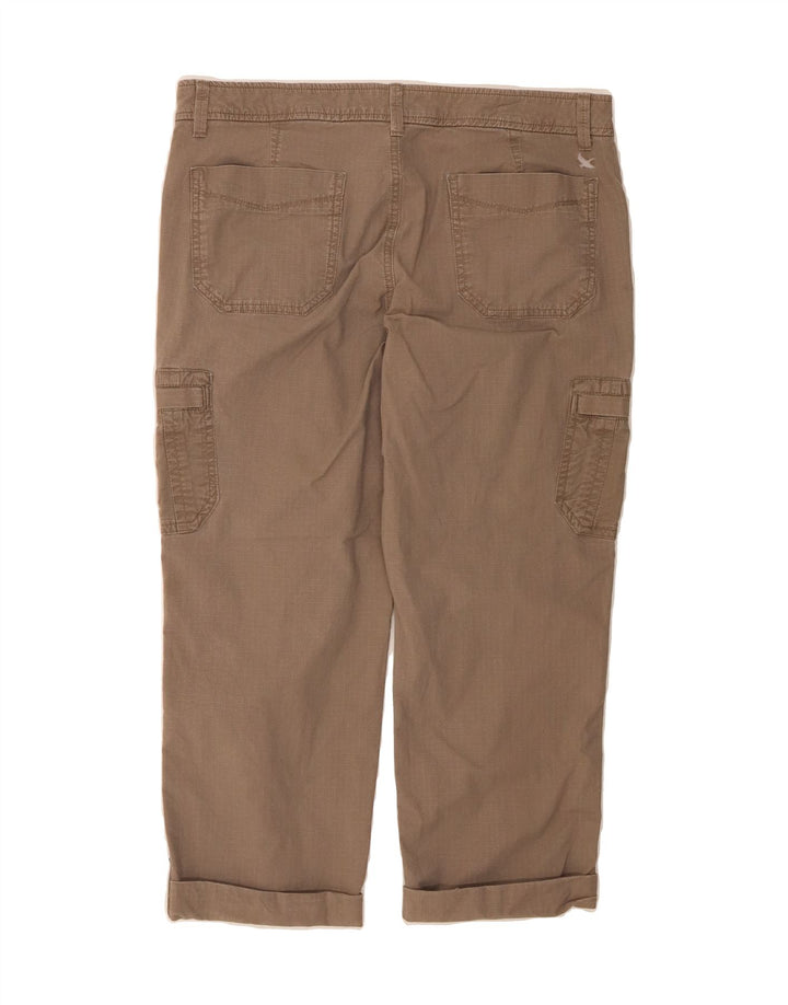 EDDIE BAUER Womens Straight Cropped Trousers US 12 Large W34 L23 Grey Vintage Eddie Bauer and Second-Hand Eddie Bauer from Messina Hembry 