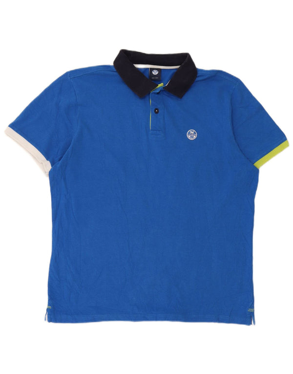 North Sails Herre Polo Shirt Lille Blå Colourblock