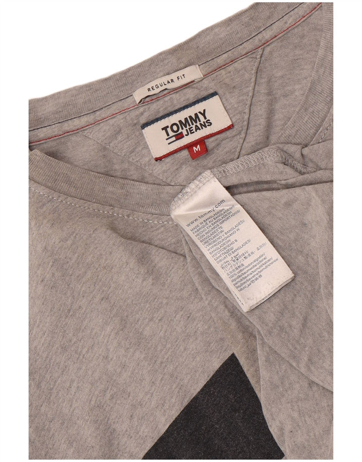 Tommy Hilfiger Herre Regular Fit grafisk T-shirt top mellemgrå bomuld