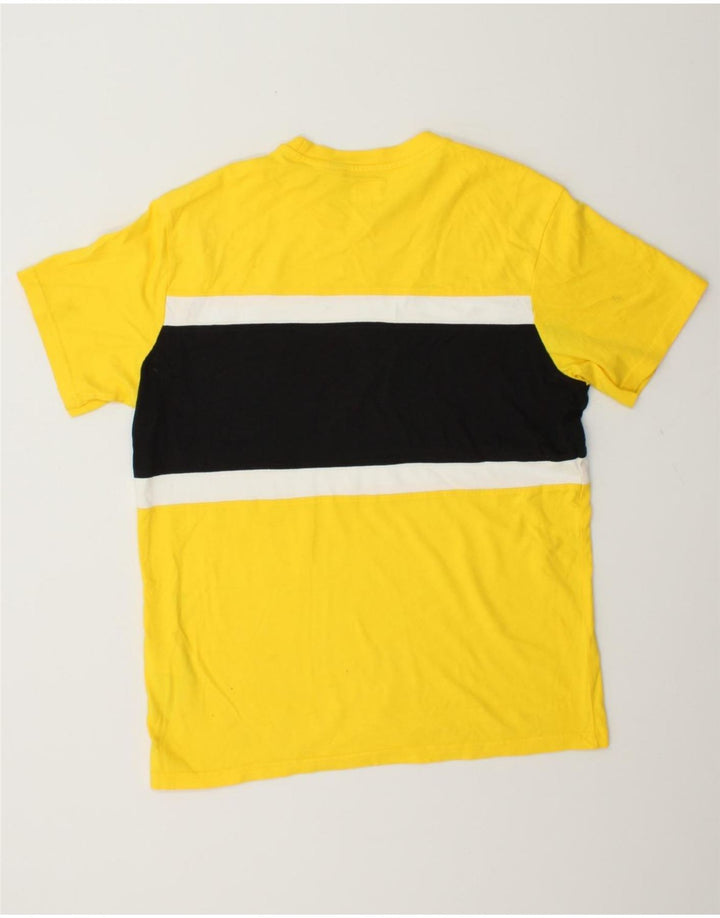 LEVI'S Mens Graphic T-Shirt Top Small Yellow Colourblock Cotton Vintage Levi's and Second-Hand Levi's from Messina Hembry 