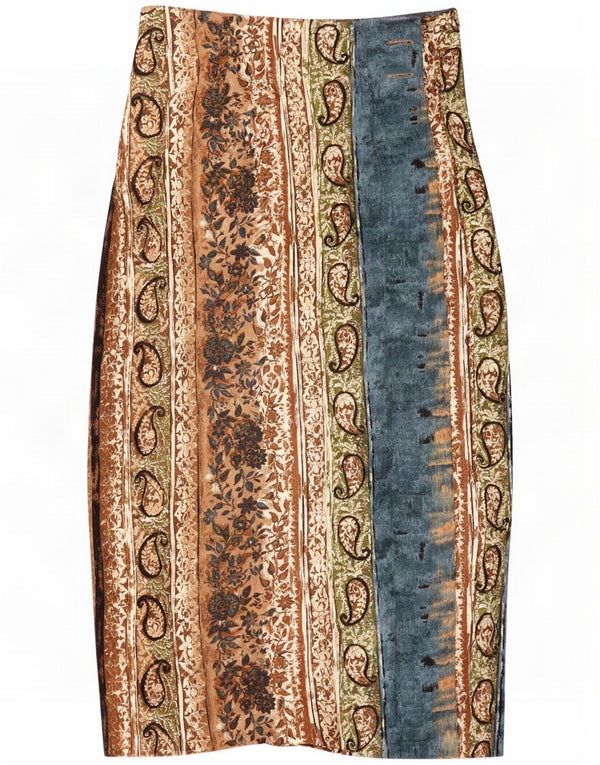 Sharon Anthony Womens Wrap Skirt Medium W30 Multicoloured Fair Isle