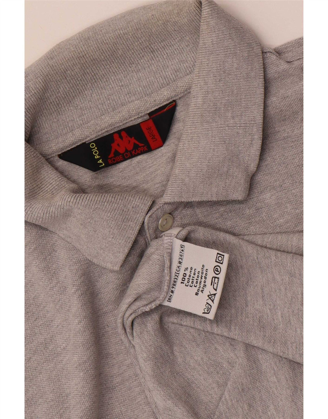 Kappa herre poloshirt, stor grå bomuld