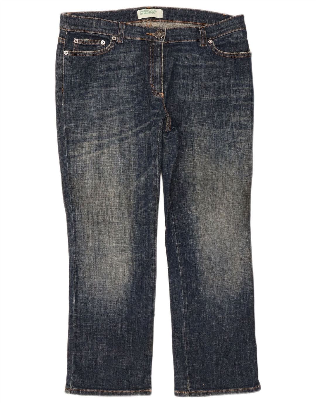 Benetton Womens Cropped Jeans W32 L25 Blå