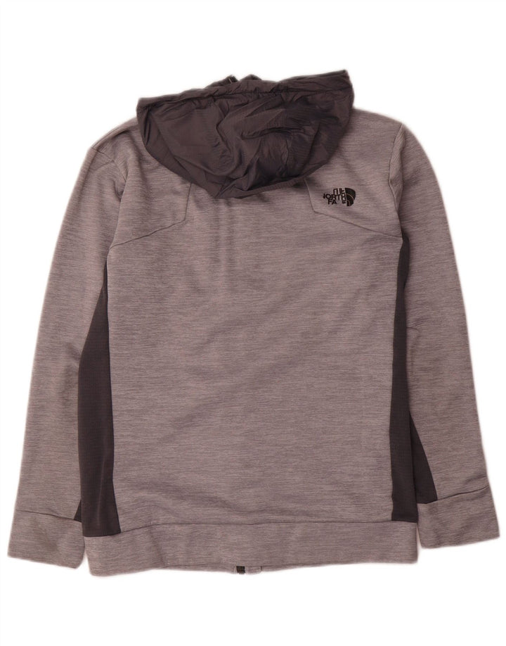 The North Face Herre hættetrøje med lynlås, lille grå flækket polyester