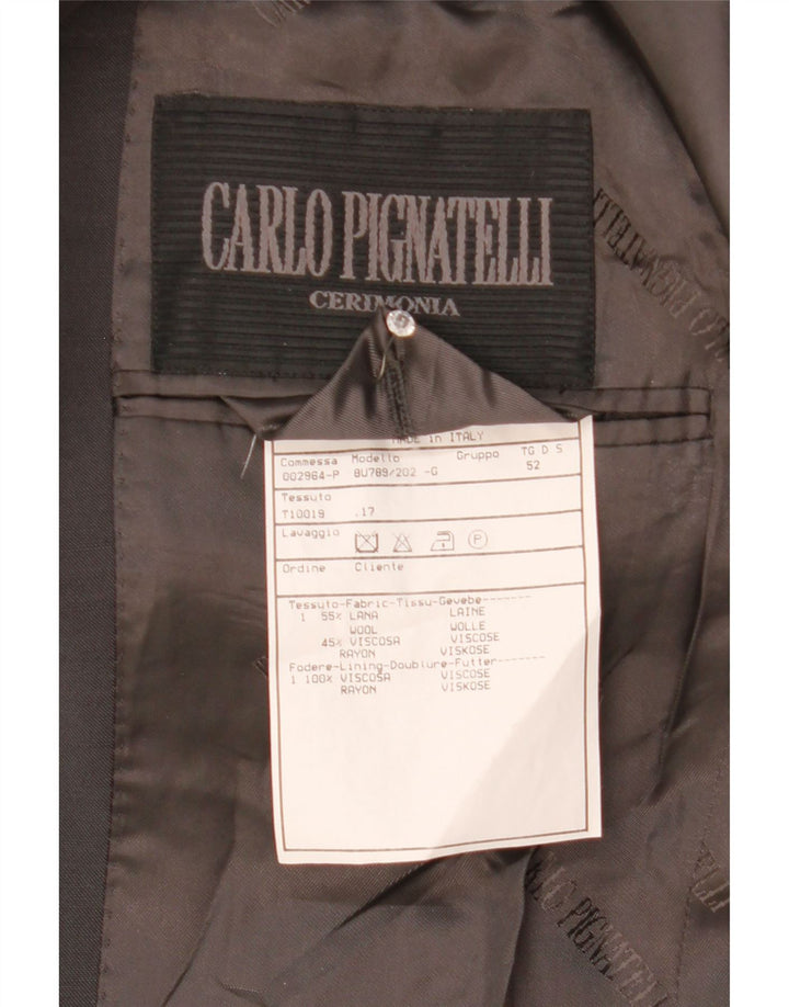 CARLO PIGNATELLI Herre 3-knaps blazerjakke IT 52 XL Grå Uld