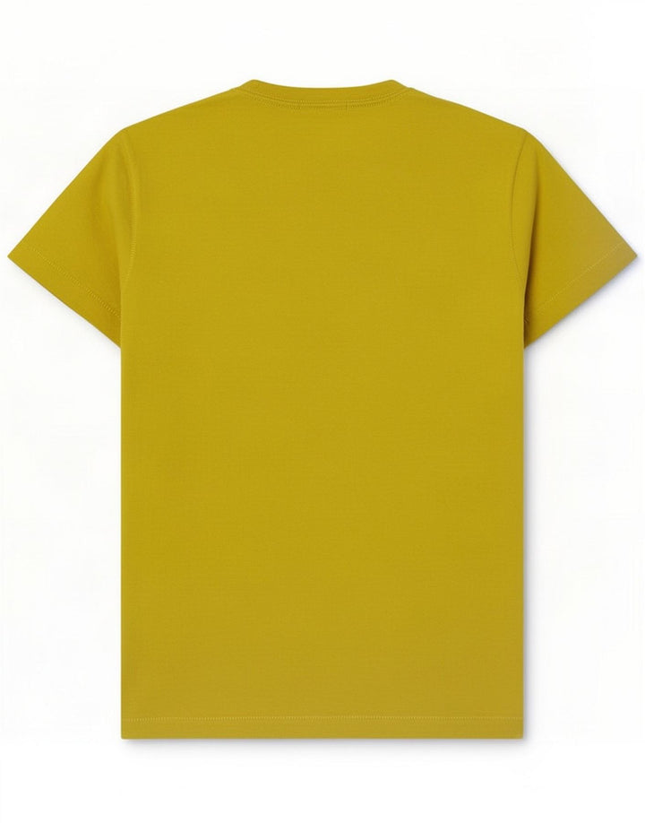 Franklin & Marshall Herre grafisk T-shirt Top Medium Gul Bomuld