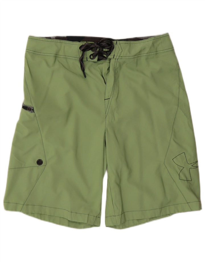 UNDER ARMOUR Grafiske badeshorts til mænd Large Green Polyester