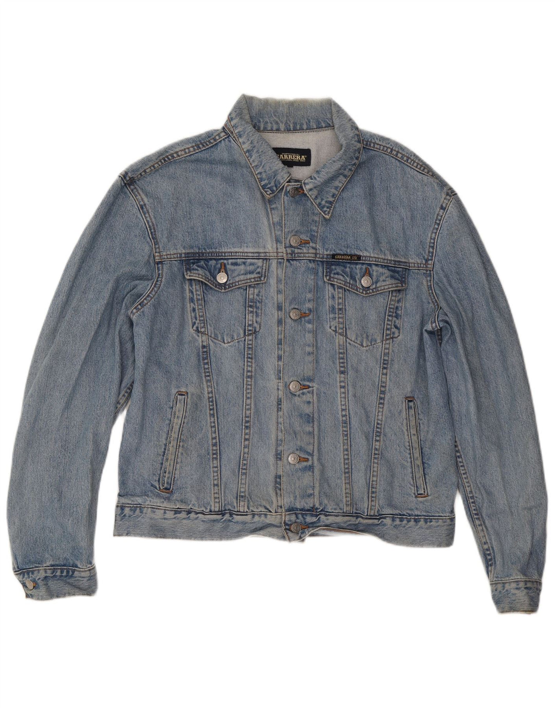 Carrera Herre denimjakke UK 40 Stor Blå Bomuld