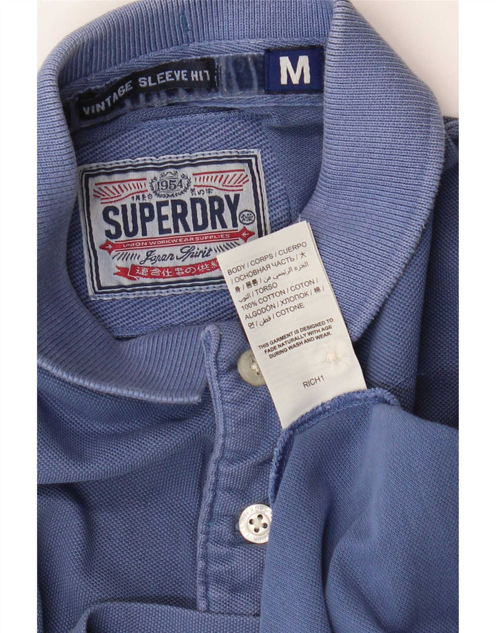 Superdry grafisk poloshirt til mænd mellemblå bomuld