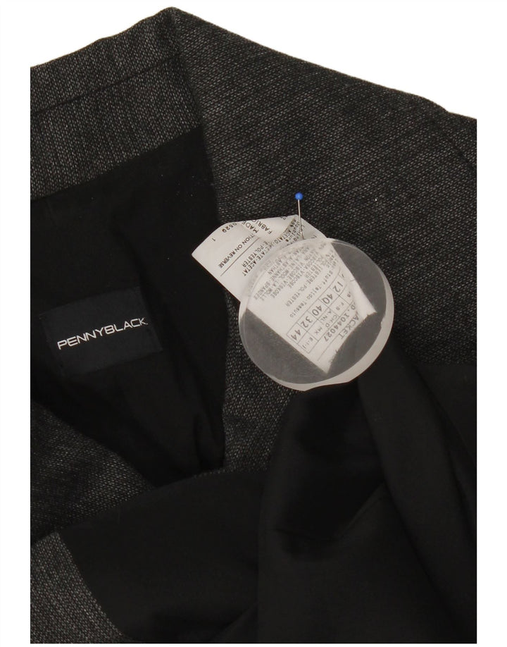 Penny Black Dame Dobbeltradet Blazer Jacket UK 12 Medium Grey
