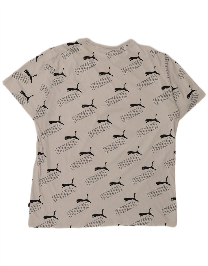 Puma Herre Grafisk T-Shirt Top Stor Hvid