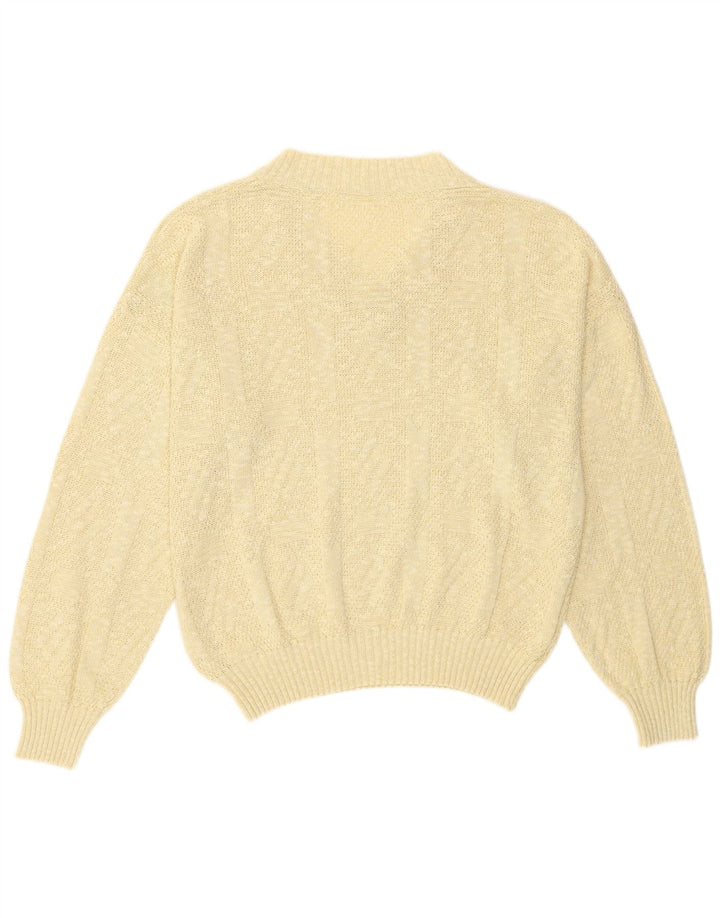 Vintage Dame V-hals sweater IT 50 XL Beige