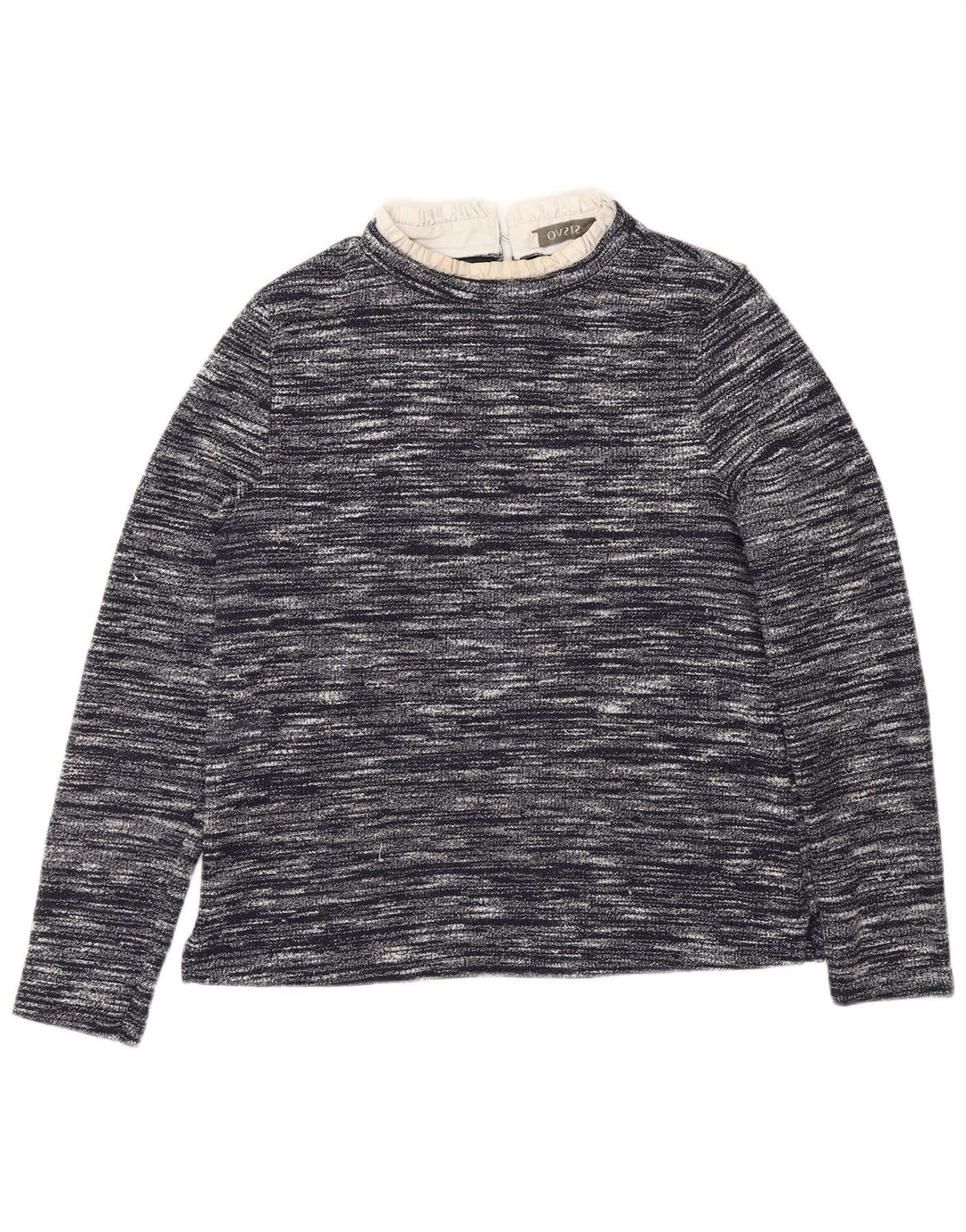 Oasis Dame Top Langærmet UK 12 Medium Navy Blue Flecked