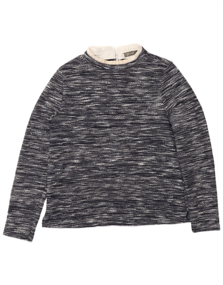 Oasis Dame Top Langærmet UK 12 Medium Navy Blue Flecked