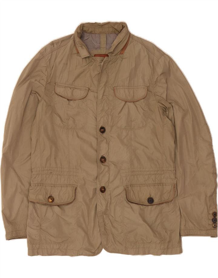 MASSIMO DUTTI Mens Utility Jacket UK 42 XL Brown Nylon Vintage Massimo Dutti and Second-Hand Massimo Dutti from Messina Hembry 
