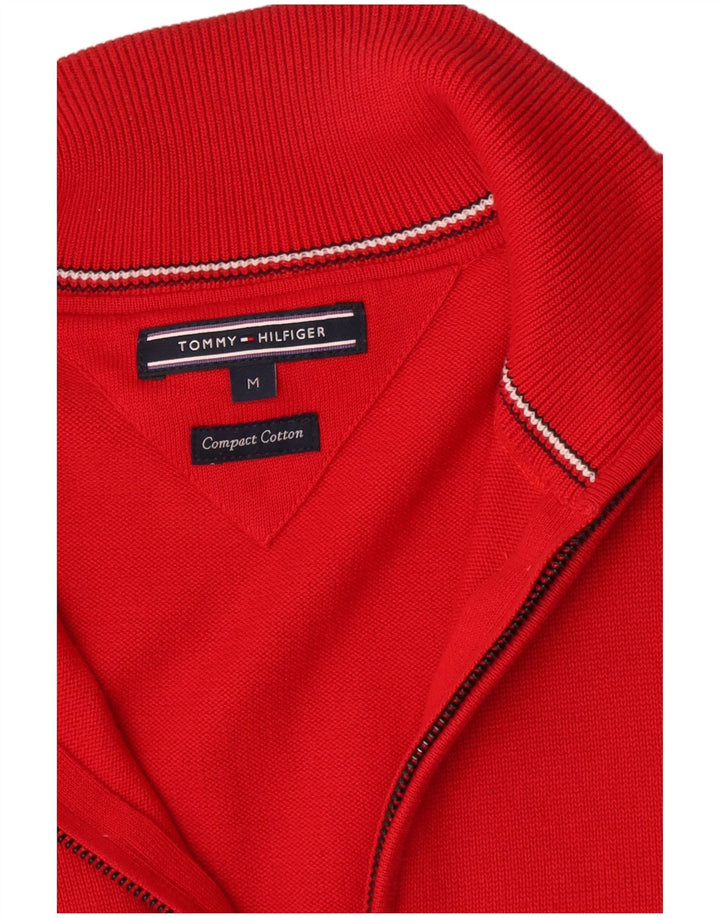Tommy Hilfiger Herre Cardigan Sweater Medium Rød Bomuld