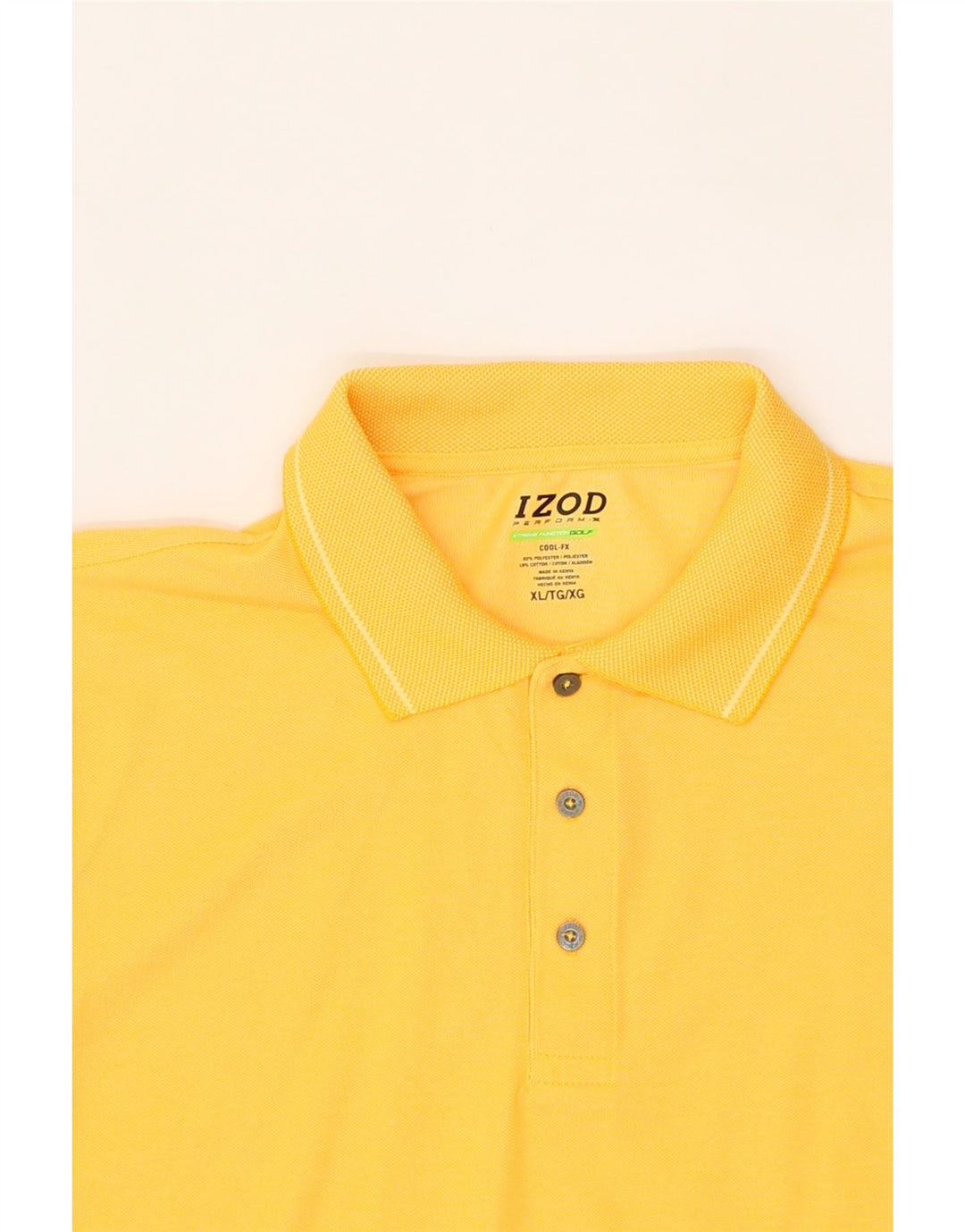 IZOD Mens Polo Shirt XL Yellow Cotton Vintage Izod and Second-Hand Izod from Messina Hembry 