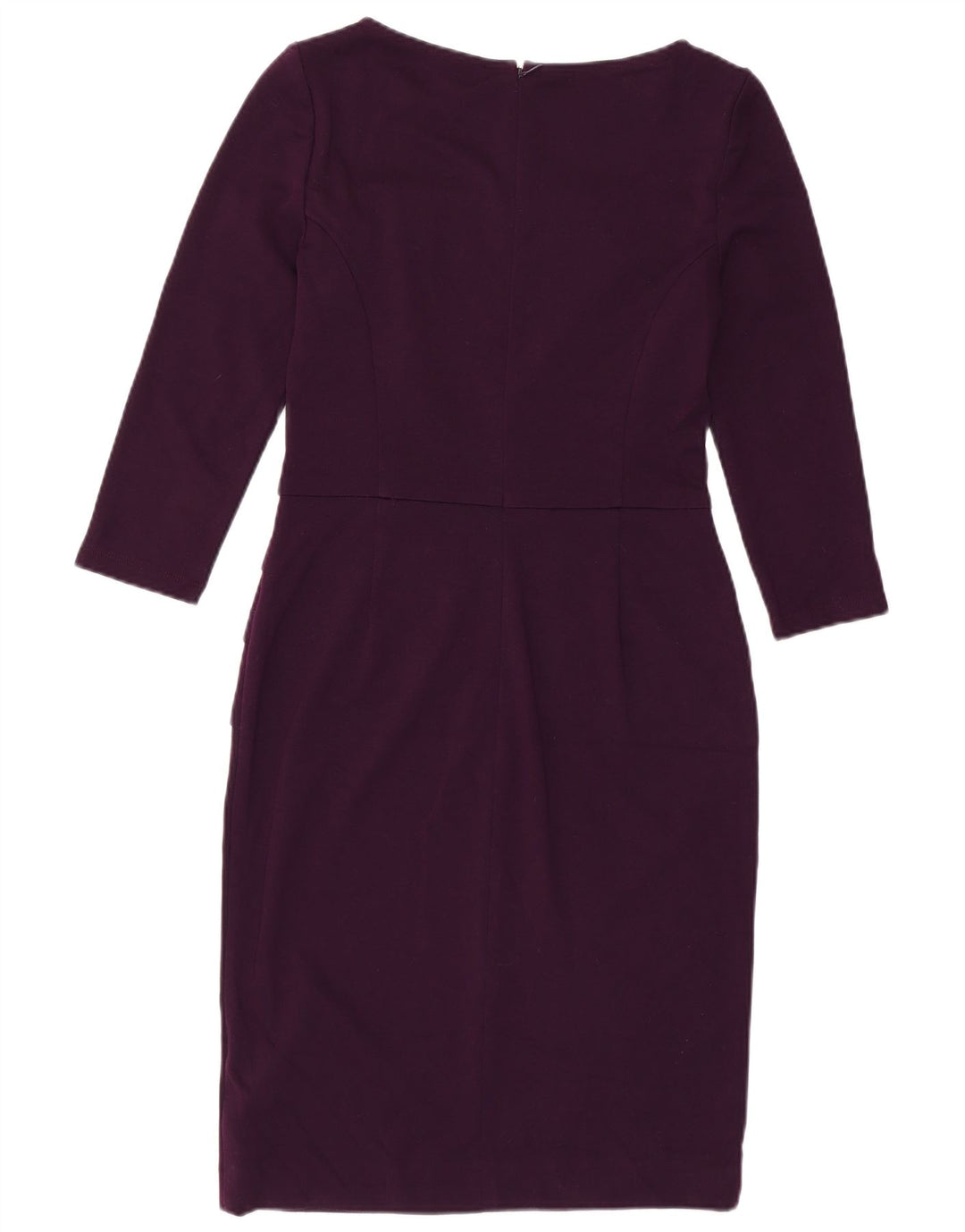Chaps Dame 3/4-ærmet Skede Kjole US 4 Small Purple Polyester