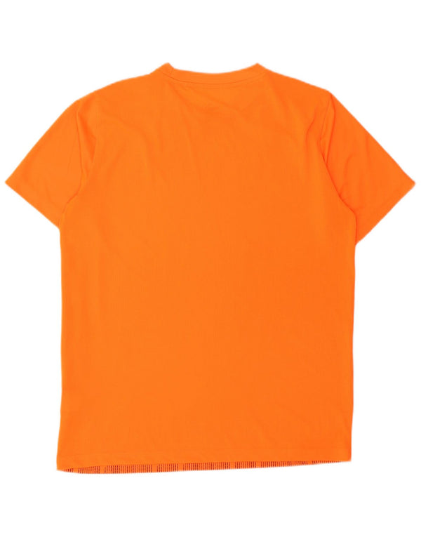 Puma Boys T-Shirt Top 15-16 år XL Orange Geometrisk Polyester