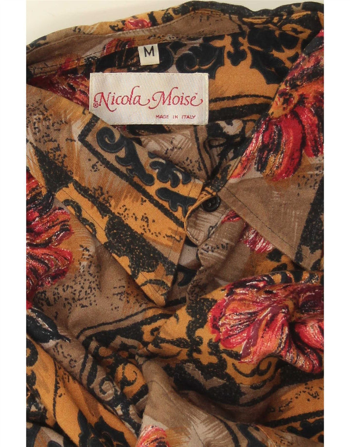 Vintage herreskjorte medium flerfarvet patchwork