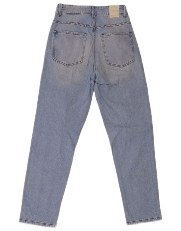 Zara Dame Højtaljede tilspidsede Jeans EU 36 XS W26 L29 Blå