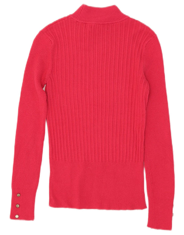 Marks & Spencer Dame Turtle Neck Jumper Sweater UK 8 Small Pink