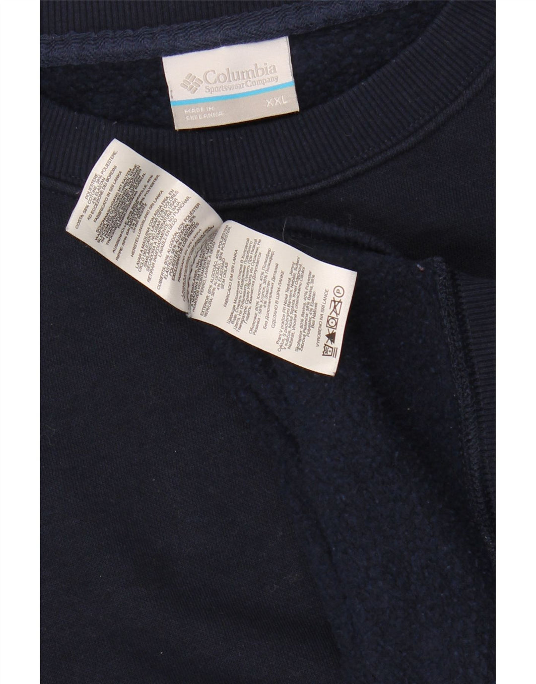 COLUMBIA Mens Sweatshirt Jumper 2XL Navy Blue Cotton
