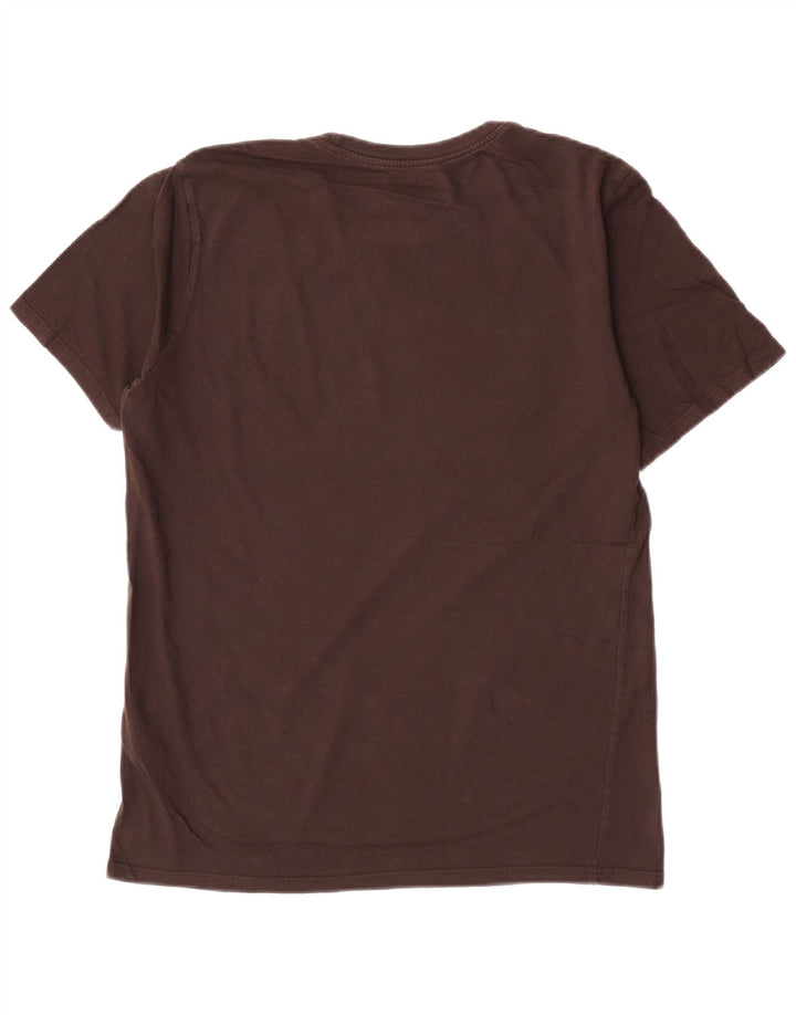 Nike Herre Roma Grafisk T-Shirt Top Medium Brun Bomuld