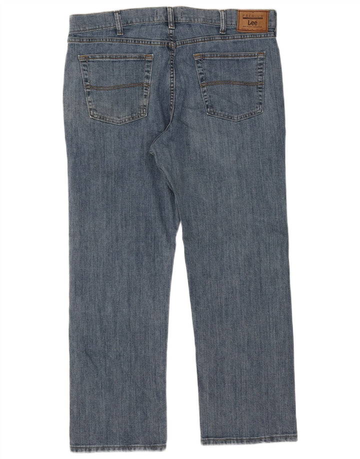 Lee Straight Jeans til mænd W38 L29 blå bomuld