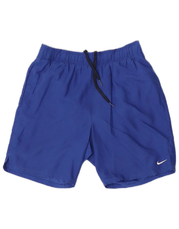 Nike sportsshorts til kvinder UK 10 Small Blue Polyester