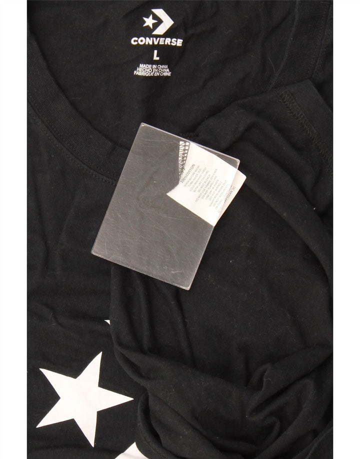 Converse Herre Grafisk Vest Top Stor Sort Bomuld