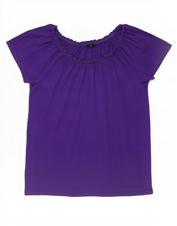 M&Co Damebluse Top UK 14 Medium Lilla Viscose